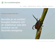 Tablet Screenshot of borreliainformation.se